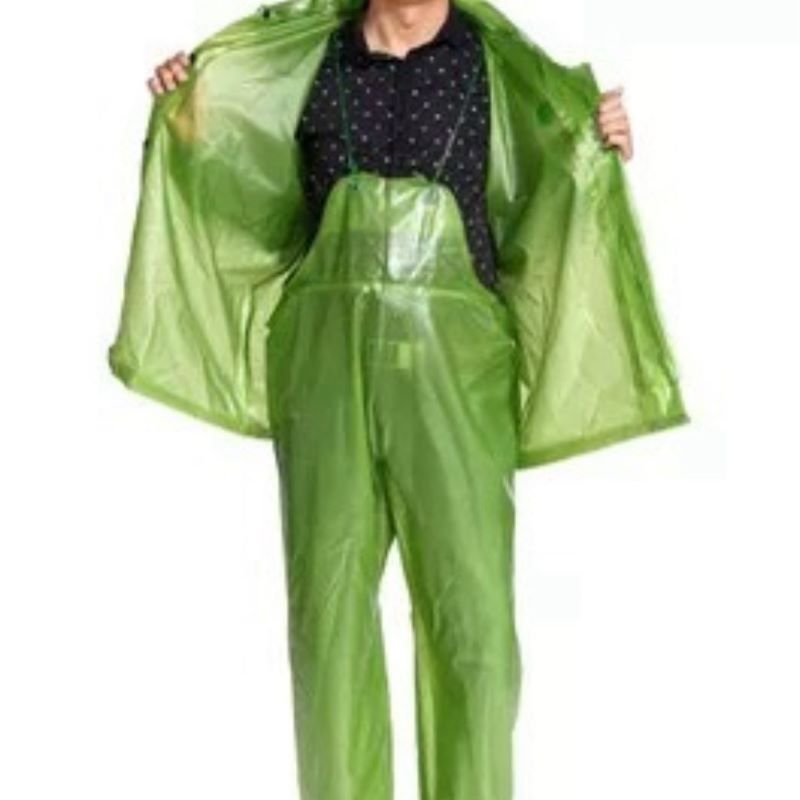 Cycling To Work - Heavy‑Duty Rubberized Split Rain Suit Men