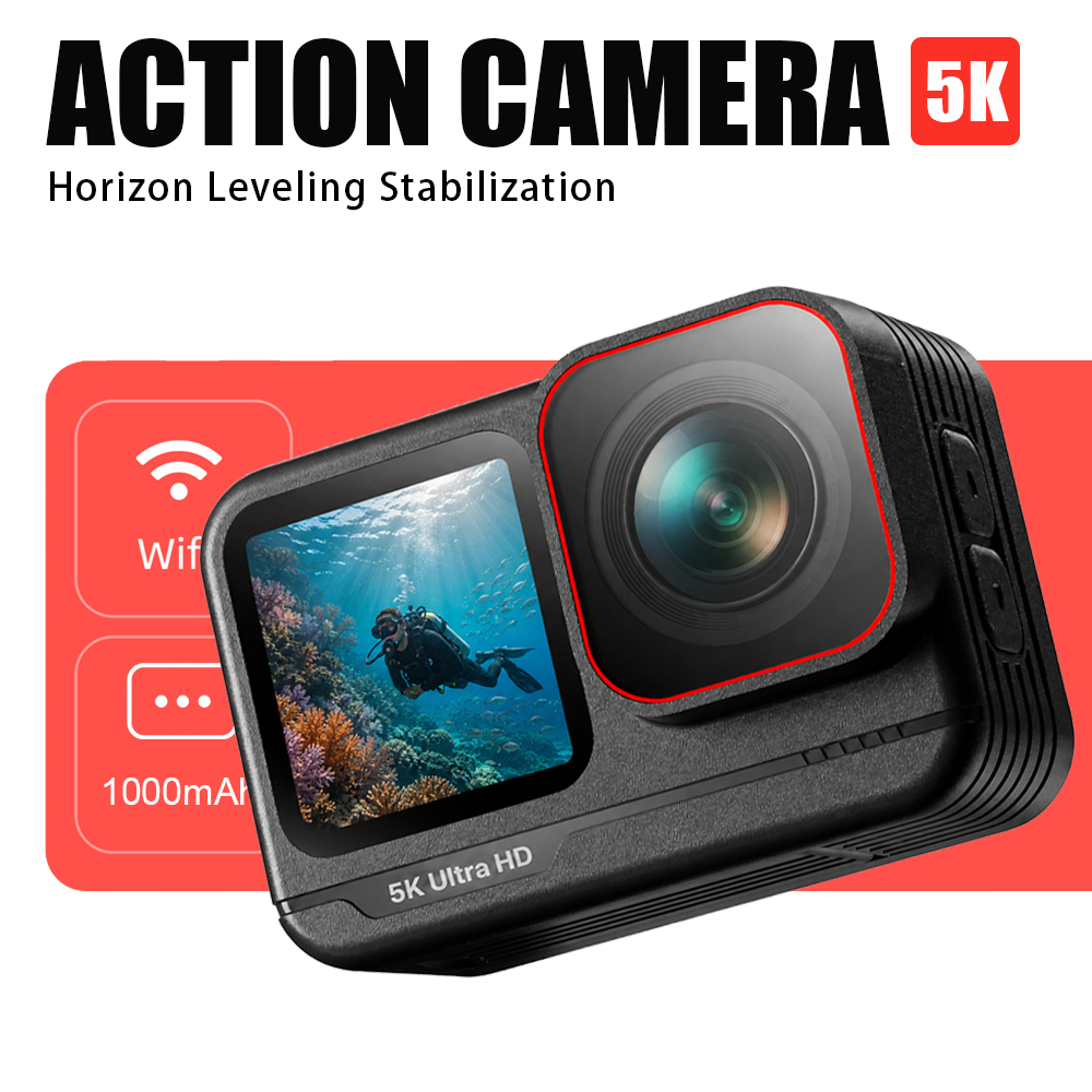Dual Screen Action Camera 4K 5 - огляд і ціна Commuting By Bike